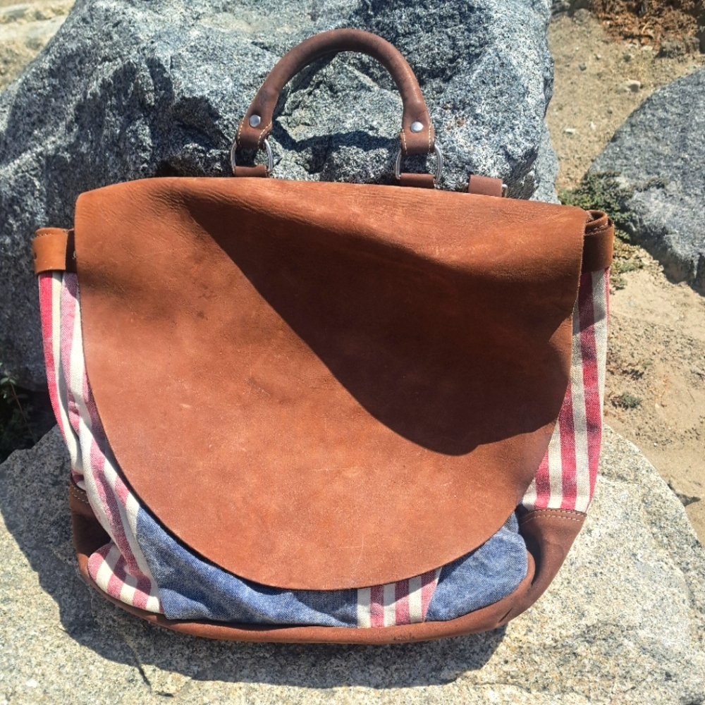 Armani Jeans Canvas And Leather messenger Bag